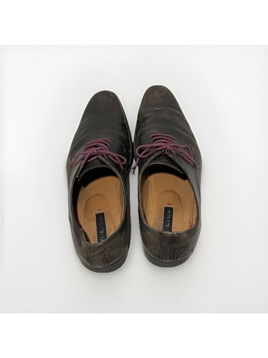 Mens Paul Smith Brown Leather Lace Up Shoes Almond Toe Oxfords EU 41 Size 7 main image 8